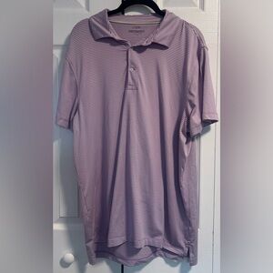 J. Crew Factory Purple and White Performance Polo